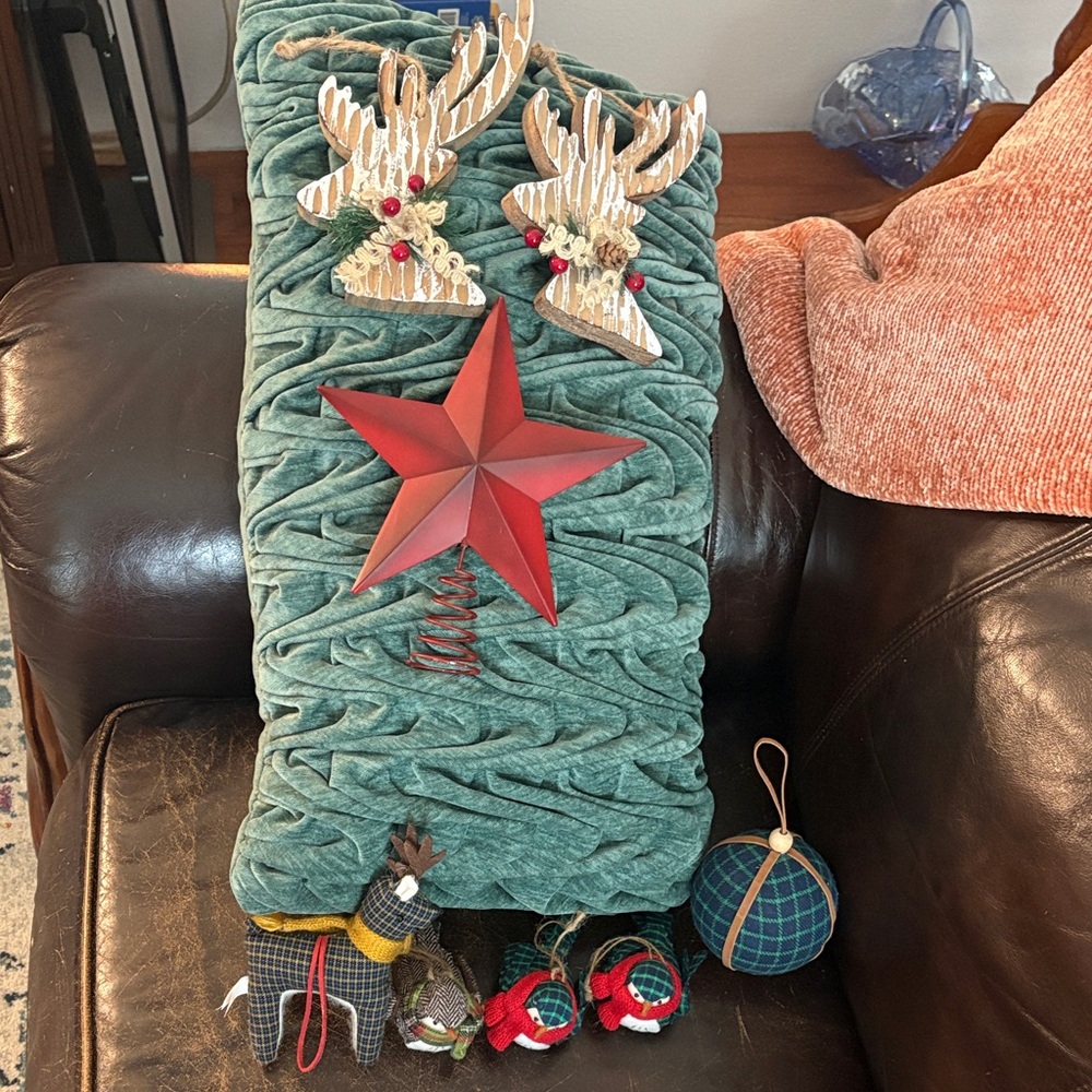 Ornaments and tree topper